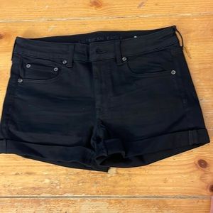 Black womens jeans shorts